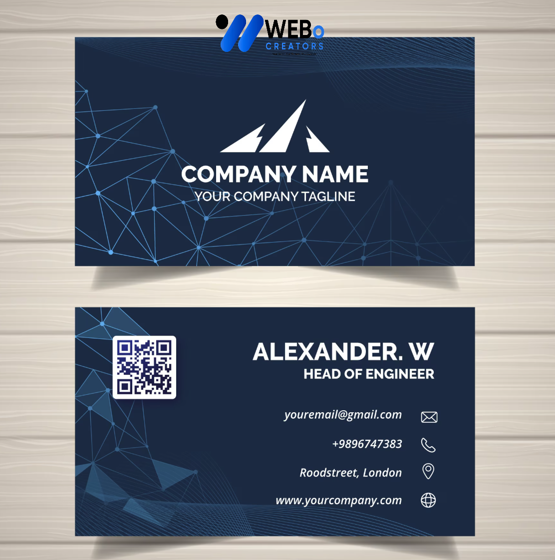 Elegant Professional Business card design with golden stripes Agency in Birmingham